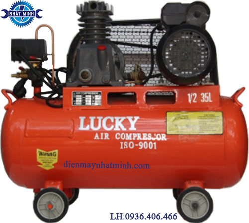 Mặt trước máy nén khí Lucky piston 35 lit