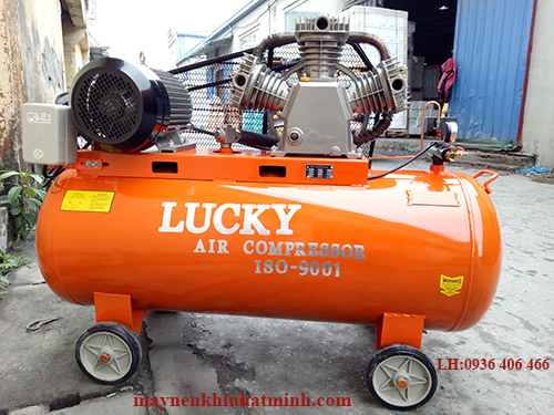 máy nén khí lucky 300lit 10HP màu cam