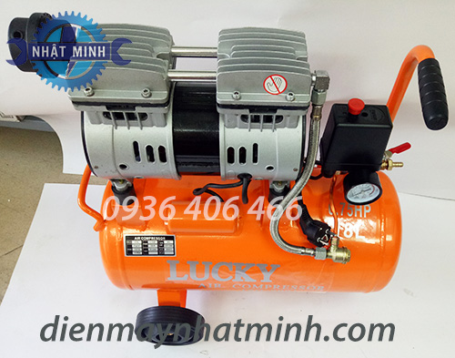 Máy nén khí siêu êm lucky 18lit vận hành dễ dàng