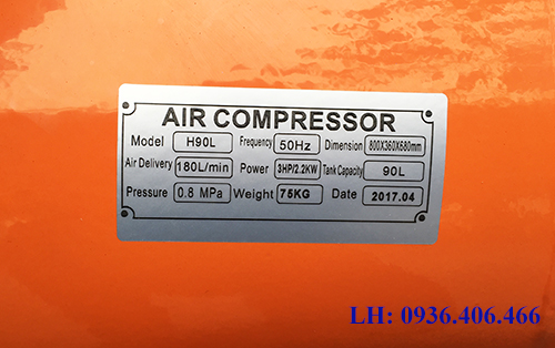 Máy nén khí lucky 90lit dòng điện 220V